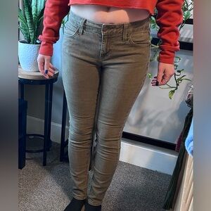 Vince Olive-Tone 98% Cotton Pants